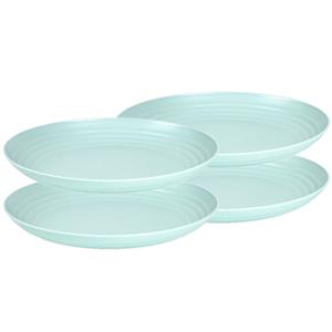 Forte Plastics Set van 4x stuks rond kunststof borden groen 25 cm -