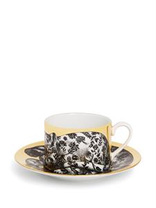 Fornasetti Fidelity Fiorato cat tea cup - Zwart