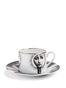 Fornasetti Lampadina porcelain tea cup - Wit