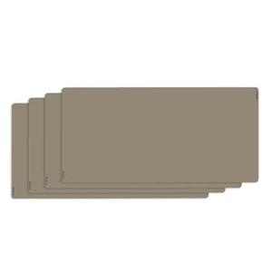 NOOBLU DUBL onderzetters 11x22 cm - Senso Clay grey - Set van 4