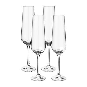Xenos Champagneglas kristal - set van 4 - 200 ml
