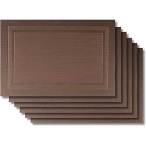 Jay Hill Placemats - Metal Brown - 45 x 31 cm - 6 Stuks