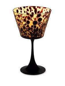 Dolce & Gabbana Wijnglas met luipaardprint - Bruin