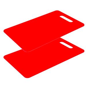Excellent Houseware snijplank voor keuken/voedsel - 2x - rood - kunststof - 29 x 20 cm -