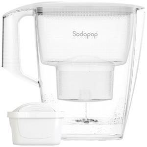 Sodapop 10029101 Wasserfilter 3l Weiß, Transparent