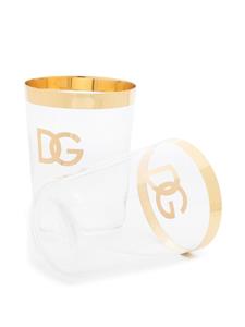 Dolce & Gabbana Drinkglazen met logoprint - Beige