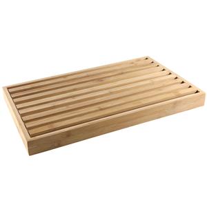 Svenska Living Bamboe houten brood snijplank met kruimel opvangbak bruin cm -