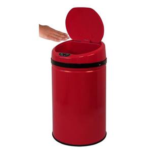 ECHTWERK Mülleimer "INOX RED", 1 Behälter, Infrarot-Sensor, Korpus aus Edelstahl, Fassungsvermögen 30 Liter