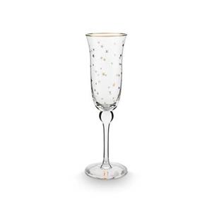 Pip Studio Champagne glazen - Stars - Goud - Set van 2 - 220ml