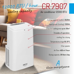 Mobiele Airconditioner CR 7907 - 12000 BTU