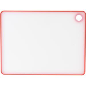 Excellent Houseware snijplank - wit/rood - kunststof - 33 x 23 cm -