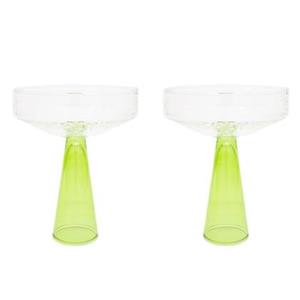 Brût Homeware Coupe Claude, helder | groen, set van 2