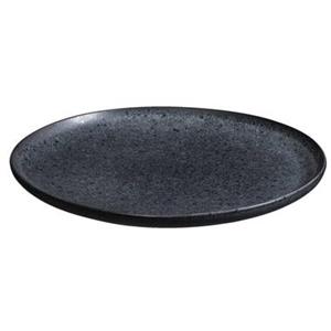 Leen Bakker Ontbijtbord Liz - Zwart - Stoneware - Ø21,4 cm