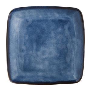 Xenos Vierkant bord Toscane - donkerblauw - 25 cm