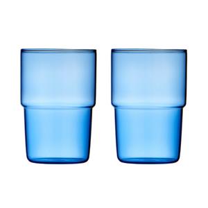 LYNGBY  Torino - Longdrinkglas S/2 0,40l Blauw