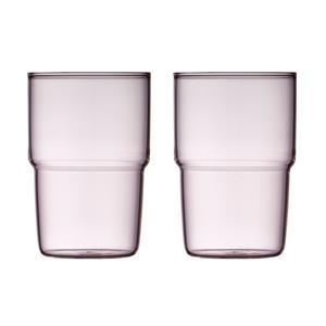 LYNGBY  Torino - Longdrinkglas S/2 0,40l Roze