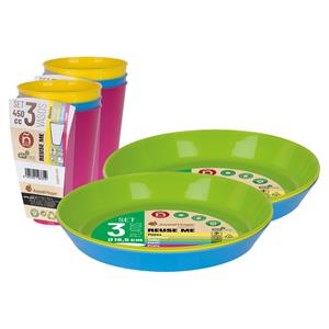 Juypal Hogar Servies set - 6x borden en drinkbekers - multi - kunststof - herbruikbaar -