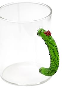 CU I SEEYOU Christmas garland-handle glass mug (set of two) - Wit