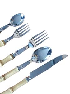 Les-Ottomans Bamboo ceramic cutlery (set of five) - Zilver