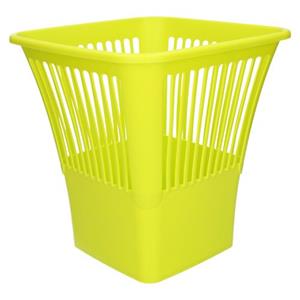 PlasticForte Afvalemmer - Plastic - Groen - 30 Cm - Vierkant