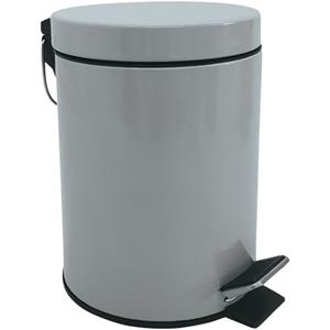 MSV Badkamer/toilet Pedaalemmer - Grijs - 3 Liter - 17 X 25 Cm