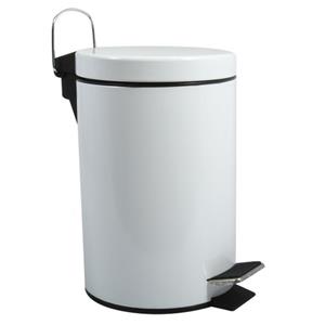 MSV Badkamer/toilet Pedaalemmer - Wit - 5 Liter - 20 X 28 Cm