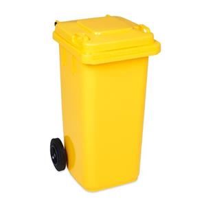 vivol Mülltonne - 120 Liter / 120l - Gelb - EU-DIN-Müll-Tonne günstig im Shop kaufen