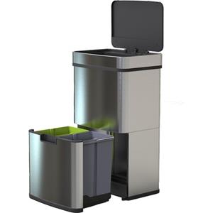 4cookz Smart Waste Rvs Afvalscheidingsprullenbak Met Sensor 72 Liter