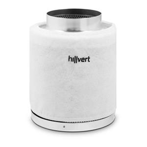 Hillvert - Aktivkohlefilter Kohlefilter Abluftfilter 110 - 272 m³/h Stahl 130 mm - Weiß