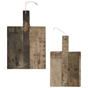 Madam Stoltz-collectie Gerecyclede houten serveer plateaus (set v. 2)