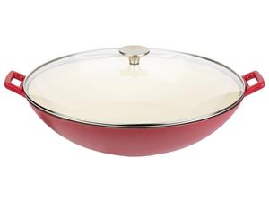 Gsw Gietijzeren wok, Ø 36 cm (Rood)