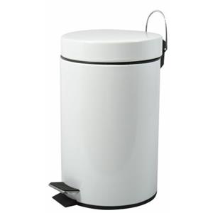 MSV Badkamer/toilet Pedaalemmer - Wit - 12 Liter - 25 X 40 Cm