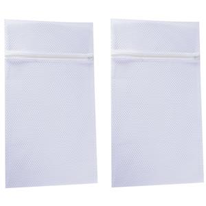 MSV Waszak voor kwetsbare kleding wasgoed/waszak - 2x - wit - size - 60 x 90 cm -