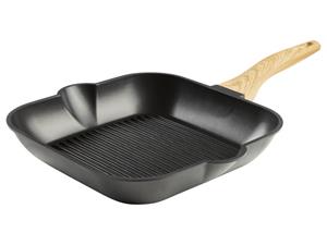 Ernesto Aluminium-pan / -grillpan (Hoekig zwart)