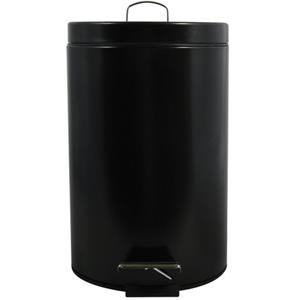 MSV Badkamer/toilet Pedaalemmer - Zwart - 12 Liter - 25 X 40 Cm