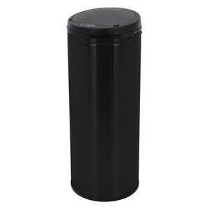 Ml-design - Mülleimer 50L mit Sensor, Schwarz, aus Edelstahl, automatisches Öffnen & Schließen, Abfalleimer berührungslos, Müllbehälter mit