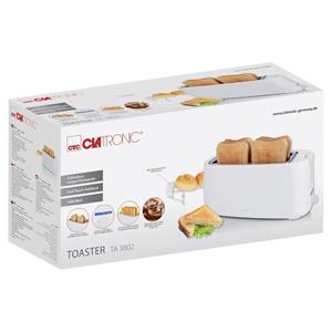 Clatronic TA 3802 4-Scheiben-Toaster Weiß