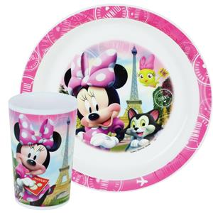 Disney Kinder ontbijt set  Minnie Mouse 2-delig van kunststof -
