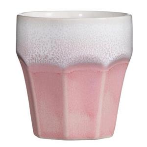 Leen Bakker Mok Liv - roze - aardewerk - 170 ml