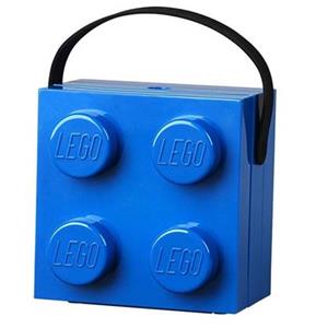 LEGO Set van 2 - Lunchbox Brick 4 met handvat, Blauw - 