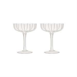 OYOY LIVING Mizu Coupe Glas Set van 2 Helder