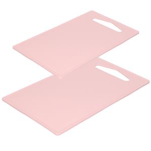 Forte Plastics Kunststof snijplanken set van 2x stuks oud roze 27 x 16 en x 24 cm -