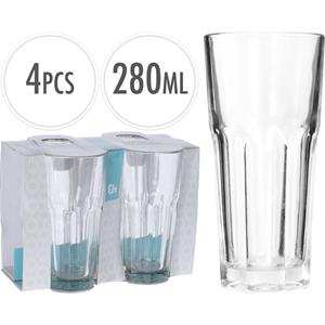 Excellent Houseware Drinkglazenset 4-delig 280ml