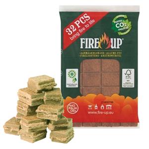 Fire up Fire-up Barbecue aanmaakblokjes - 64x - bruin - reukloos - niet giftig - BBQ -