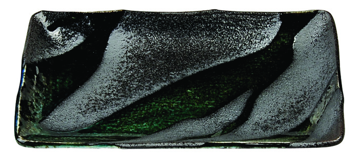Tokyo Design Studio Groen/Grijs Rechthoekig Bord - Green Grey Series - 21 x 13cm