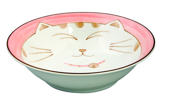 Tokyo Design Studio Roze Kom - Kawaii Cat - 16.5cm 450ml