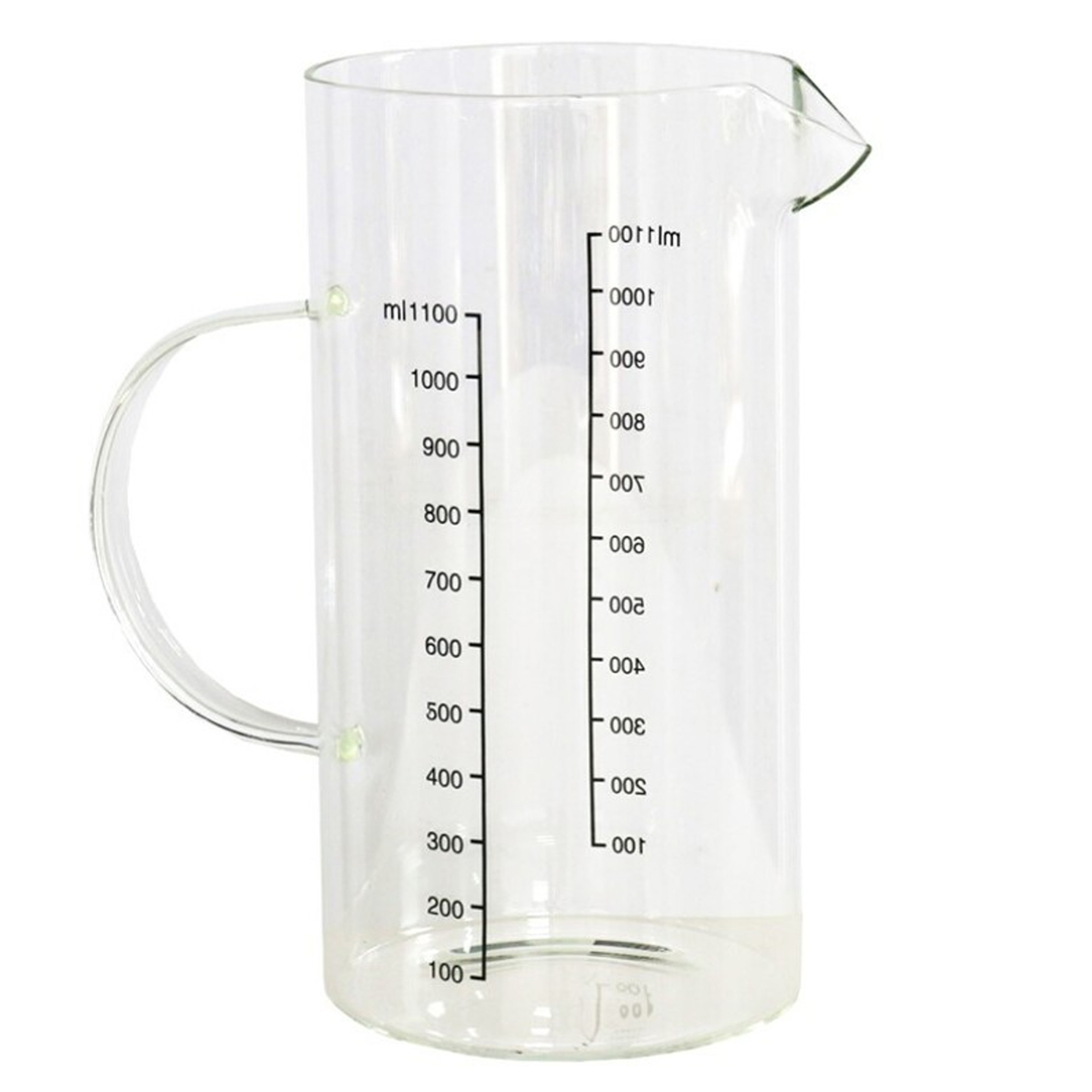 Gerimport Keuken maatbeker/mengbeker - glas - transparant - 1100 ml -