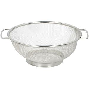 Alpina Keuken vergiet/zeef - RVS - D20 x H8 cm - zilver -