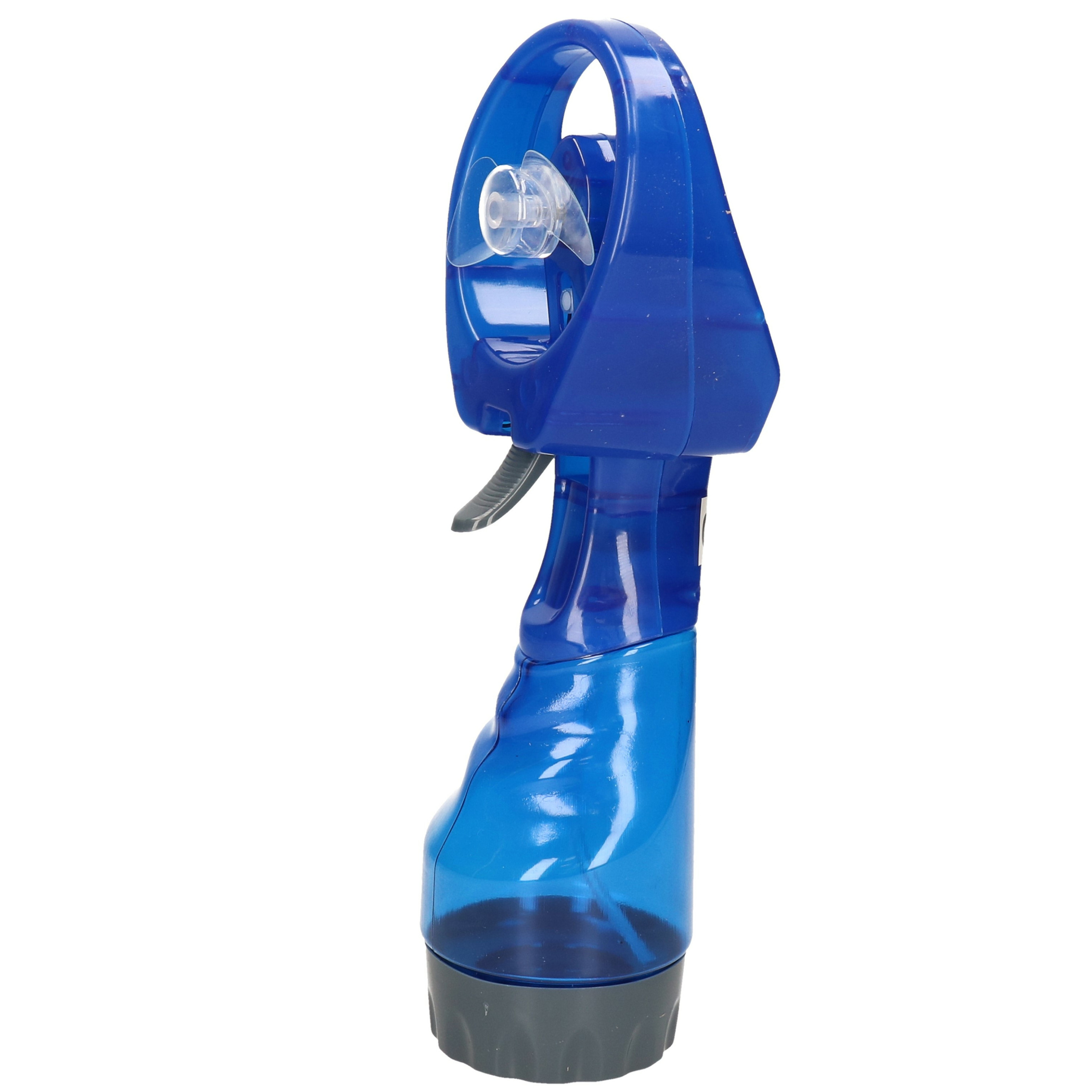 Gerimport waterspray ventilator - 1x stuks -blauw - 27 cm -
