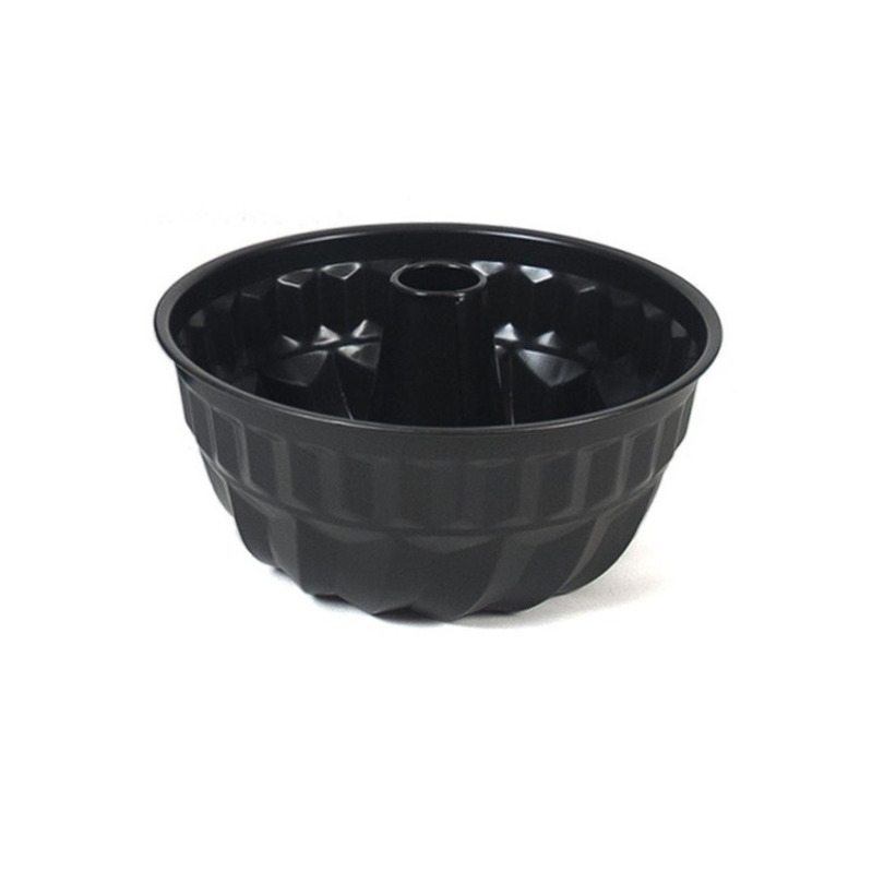 Gerimport Tulband bakvorm/bakblik rond 22 x 10 cm zwart -